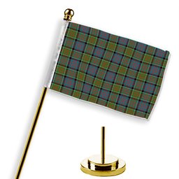 ScotsTee Shop Scottish MacDonald of Clan Ranald Ancient Tartan Plaid Desk Flag
