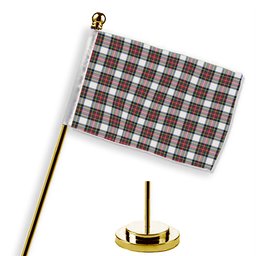 ScotsTee Shop Scottish Stewart Dress Modern Tartan Plaid Desk Flag