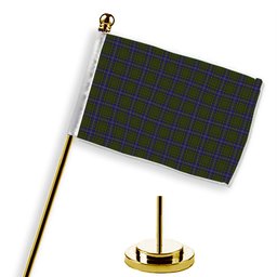 ScotsTee Shop Scottish McMillan Hunting Modern Tartan Plaid Desk Flag