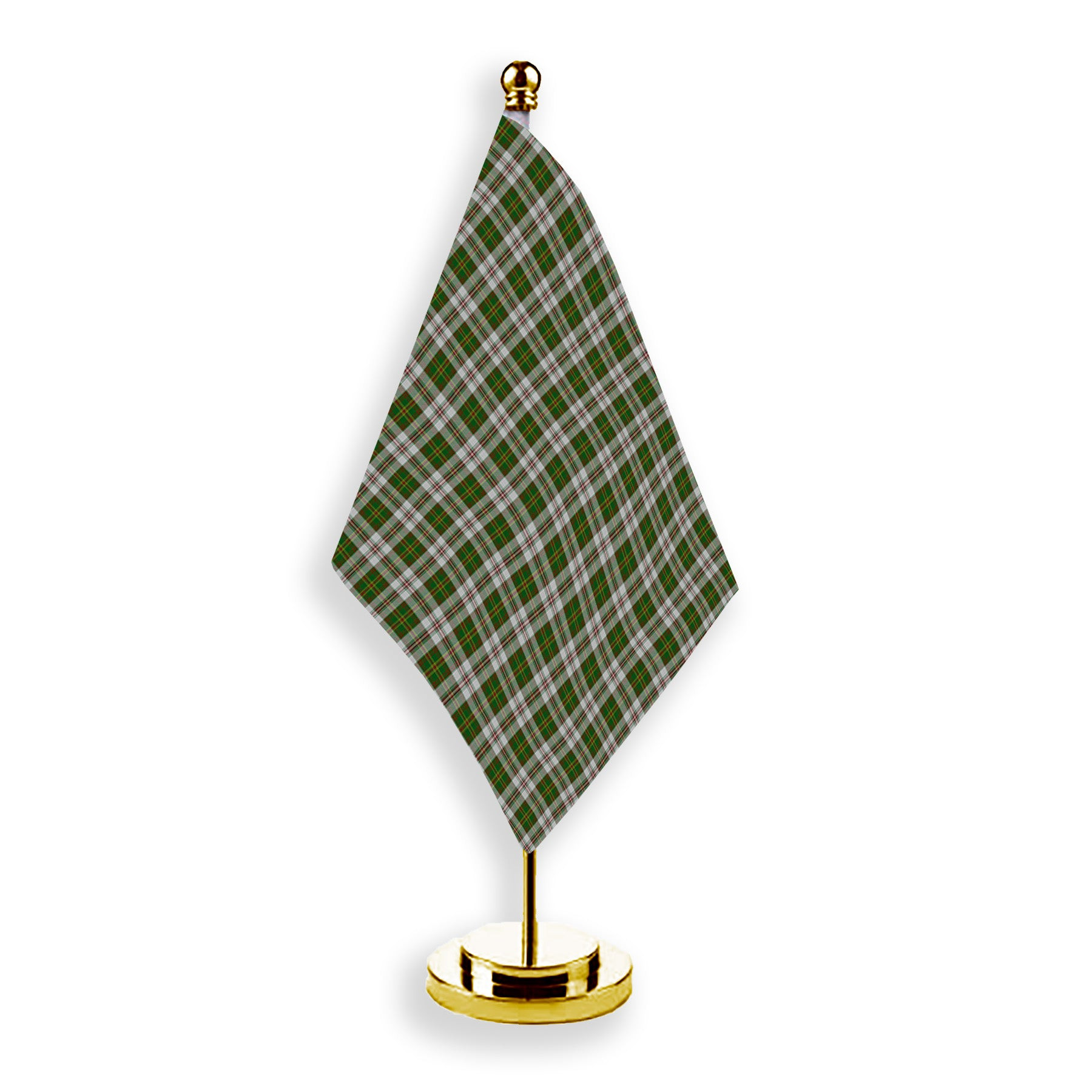 ScotsTee Shop Scottish Hay White Dress Tartan Plaid Desk Flag