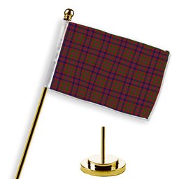 ScotsTee Shop Scottish MacDonald of Boisdale Tartan Plaid Desk Flag
