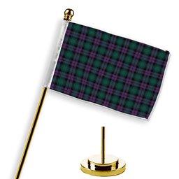 ScotsTee Shop Scottish MacArthur of Milton Modern Tartan Plaid Desk Flag
