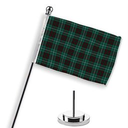 ScotsTee Shop Scottish McAuley of Lewis Modern Tartan Plaid Desk Flag