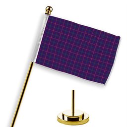 ScotsTee Shop Scottish Pride of Glencoe Tartan Plaid Desk Flag