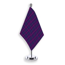 ScotsTee Shop Scottish Pride of Glencoe Tartan Plaid Desk Flag
