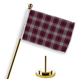 ScotsTee Shop Scottish Little of Morton Rigg Modern Tartan Plaid Desk Flag