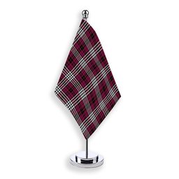 ScotsTee Shop Scottish Little of Morton Rigg Modern Tartan Plaid Desk Flag