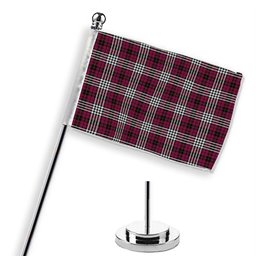 ScotsTee Shop Scottish Little of Morton Rigg Modern Tartan Plaid Desk Flag