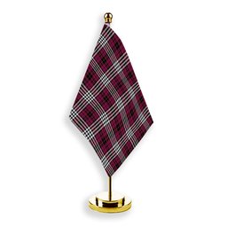 ScotsTee Shop Scottish Little of Morton Rigg Modern Tartan Plaid Desk Flag