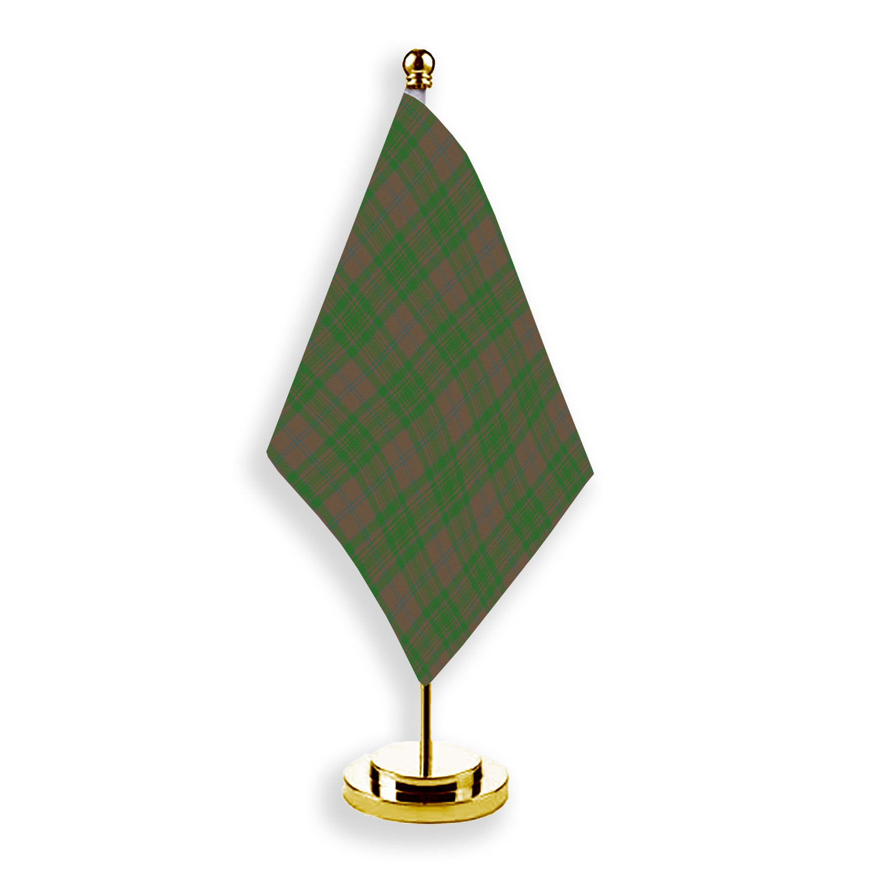 ScotsTee Shop Scottish MacAlister of Glenbarr Hunting Ancient Tartan Plaid Desk Flag