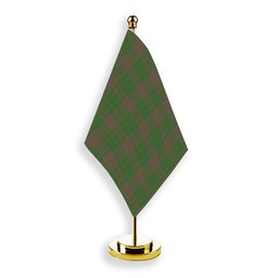 ScotsTee Shop Scottish MacAlister of Glenbarr Hunting Ancient Tartan Plaid Desk Flag