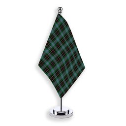ScotsTee Shop Scottish Hyslop Hunting Tartan Plaid Desk Flag