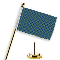 ScotsTee Shop Scottish McLeod of Harris Ancient Tartan Plaid Desk Flag