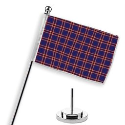 ScotsTee Shop Scottish Laing of Archiestown Tartan Plaid Desk Flag