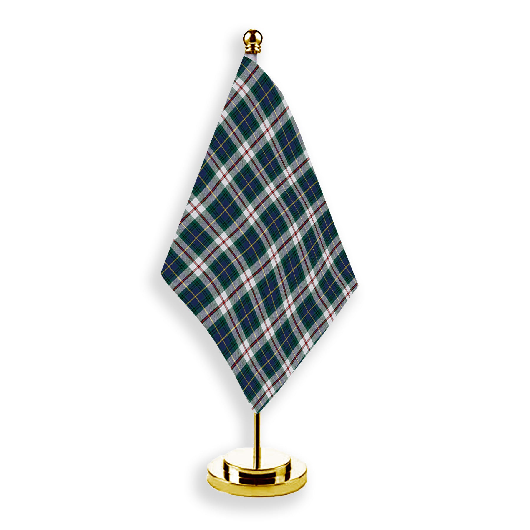 ScotsTee Shop Scottish MacLeod Of Californian Modern Tartan Plaid Desk Flag