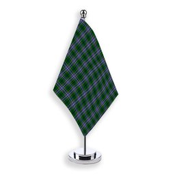 ScotsTee Shop Scottish Wishart Hunting SC Tartan Plaid Desk Flag
