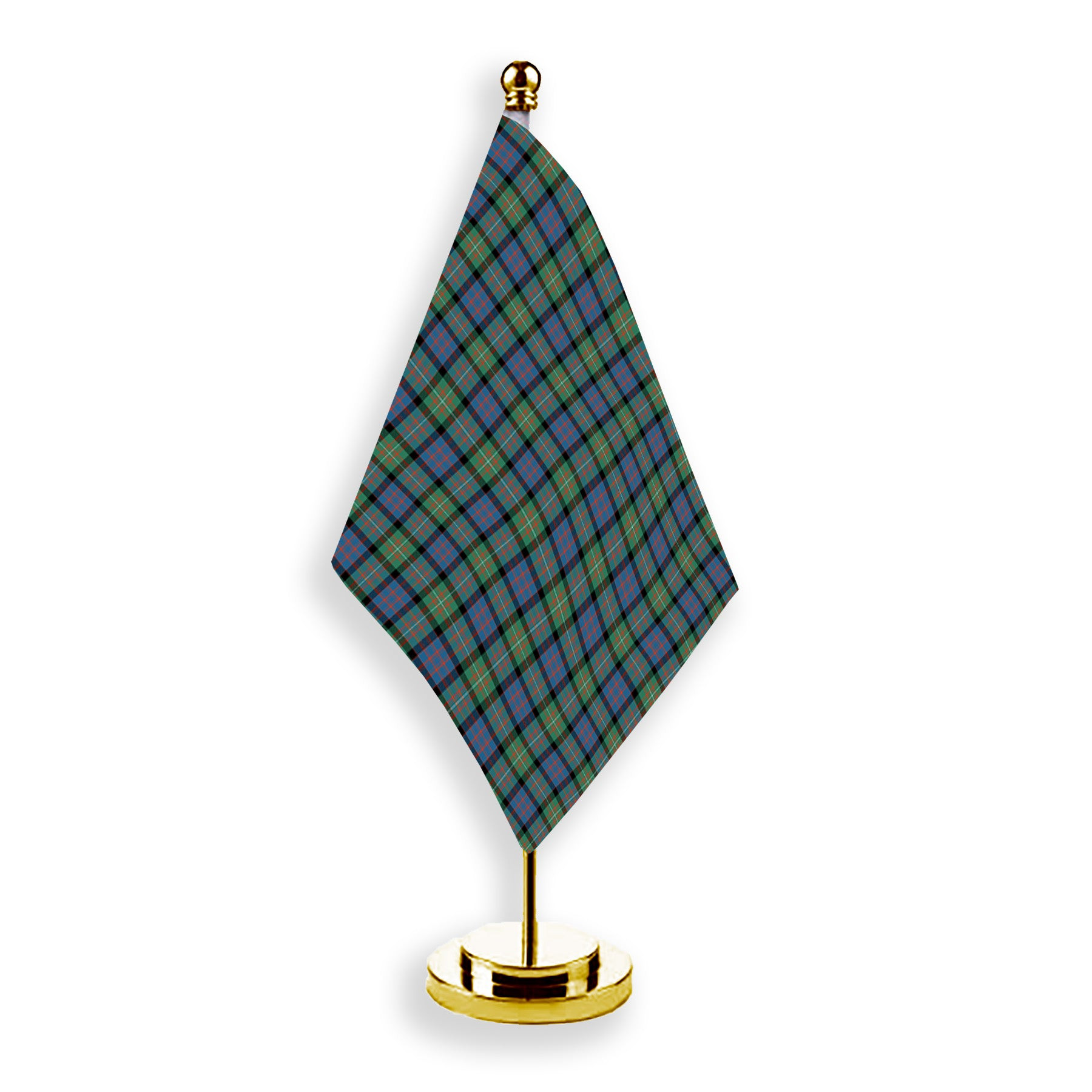 ScotsTee Shop Scottish MacDonell Of Glengarry Ancient Tartan Plaid Desk Flag