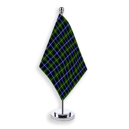 ScotsTee Shop Scottish McNeil of Barra Modern Tartan Plaid Desk Flag