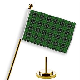 ScotsTee Shop Scottish MacLean of Duart Hunting Ancient Tartan Plaid Desk Flag
