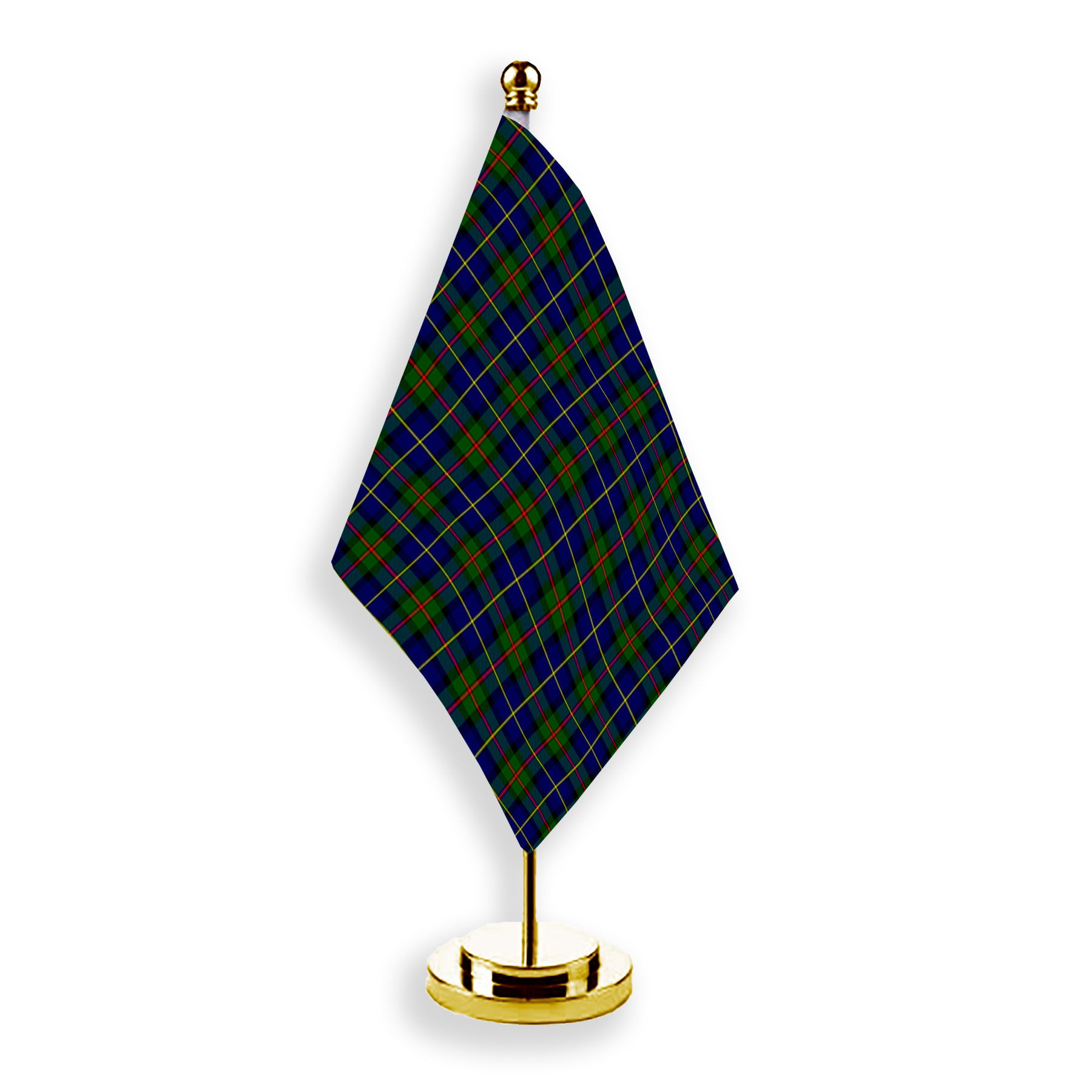 ScotsTee Shop Scottish MacLeod of Harris Modern Tartan Plaid Desk Flag