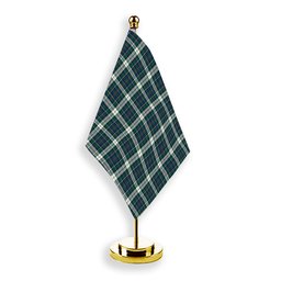 ScotsTee Shop Scottish MacInnes Dress Modern Tartan Plaid Desk Flag