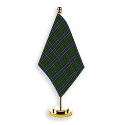 ScotsTee Shop Scottish Ogilvie Hunting 1 Tartan Plaid Desk Flag