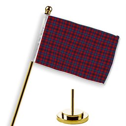 ScotsTee Shop Scottish Nicolson of Tiree & Coll Tartan Plaid Desk Flag