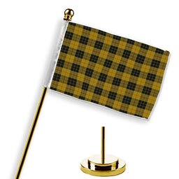 ScotsTee Shop Scottish McLeod of Lewis Ancient Tartan Plaid Desk Flag