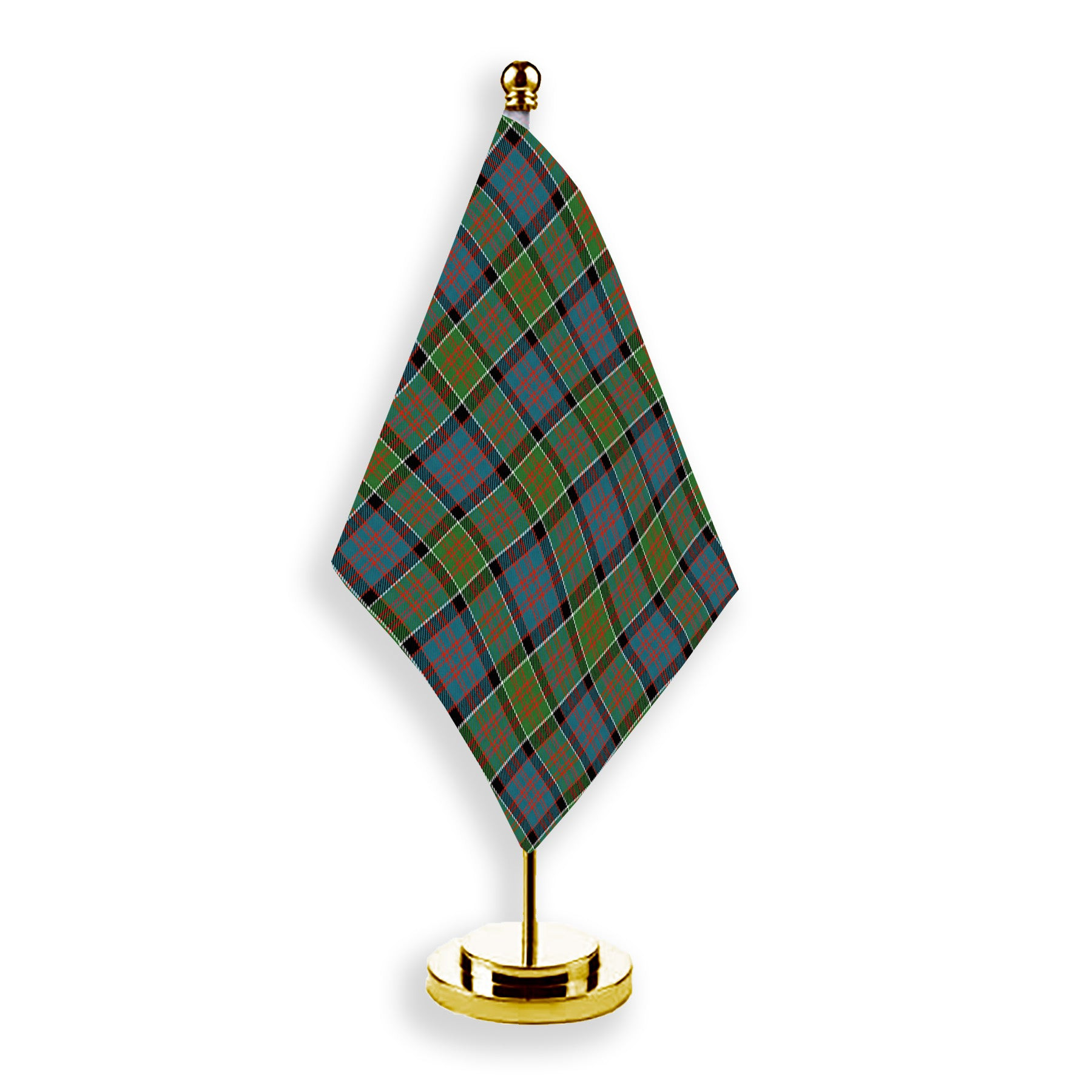 ScotsTee Shop Scottish McDonald of Clan Ranald Ancient Tartan Plaid Desk Flag