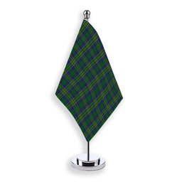 ScotsTee Shop Scottish Hunter of Hunterston Tartan Plaid Desk Flag