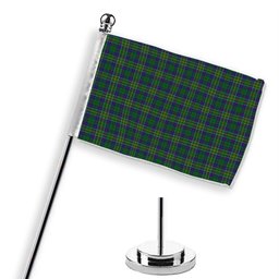 ScotsTee Shop Scottish Hunter of Hunterston Tartan Plaid Desk Flag