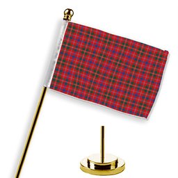 ScotsTee Shop Scottish McDonald of Glenaladale Modern Tartan Plaid Desk Flag