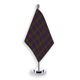 ScotsTee Shop Scottish MacDonald of Clanranald 2 Tartan Plaid Desk Flag