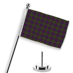 ScotsTee Shop Scottish MacDonald of Clanranald 2 Tartan Plaid Desk Flag
