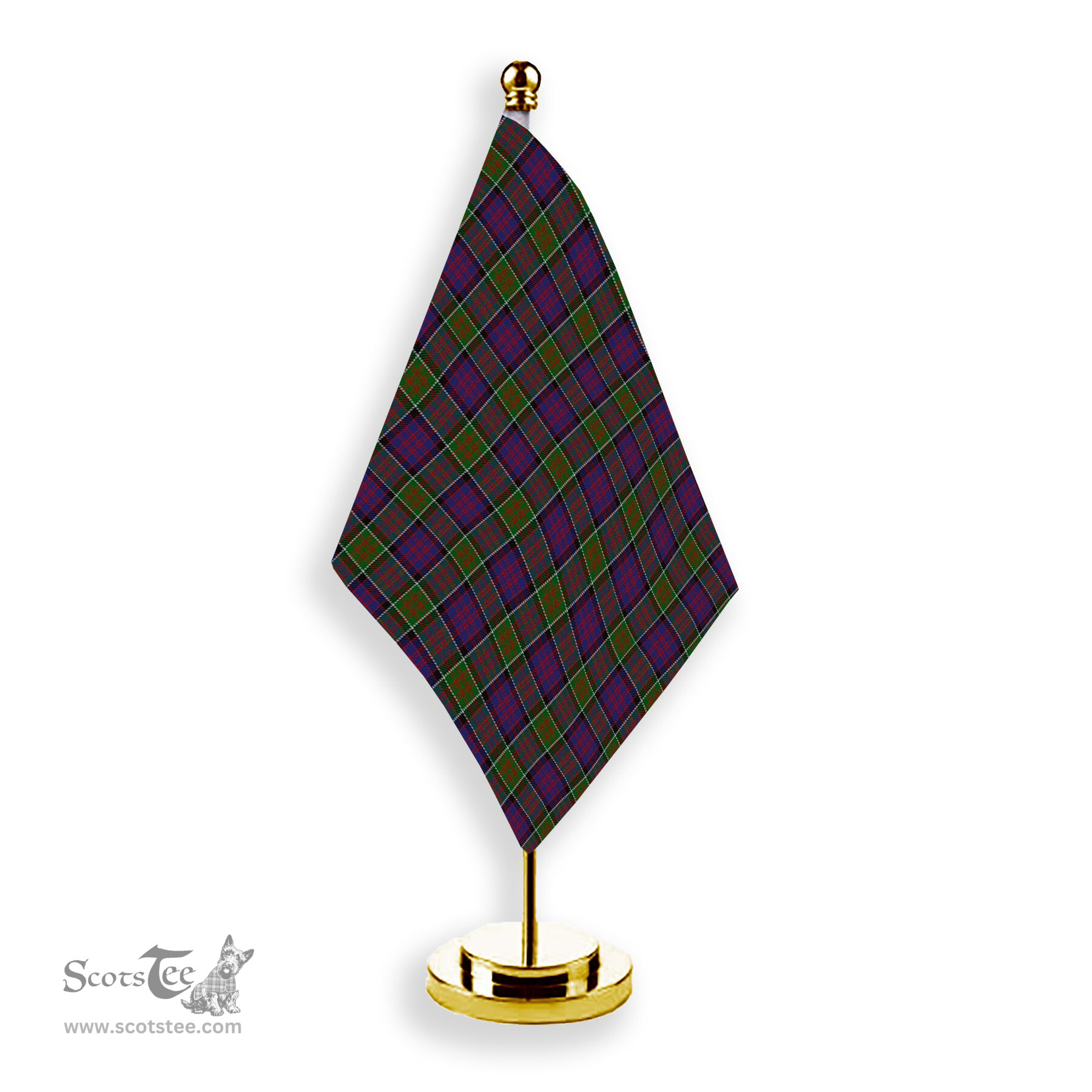 ScotsTee Shop Scottish MacDonald of Clanranald 2 Tartan Plaid Desk Flag