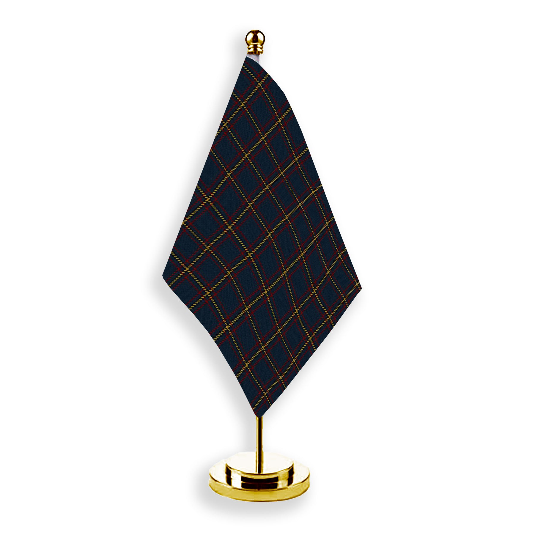 ScotsTee Shop Scottish McLaine of Lochbuie Hunting Tartan Plaid Desk Flag
