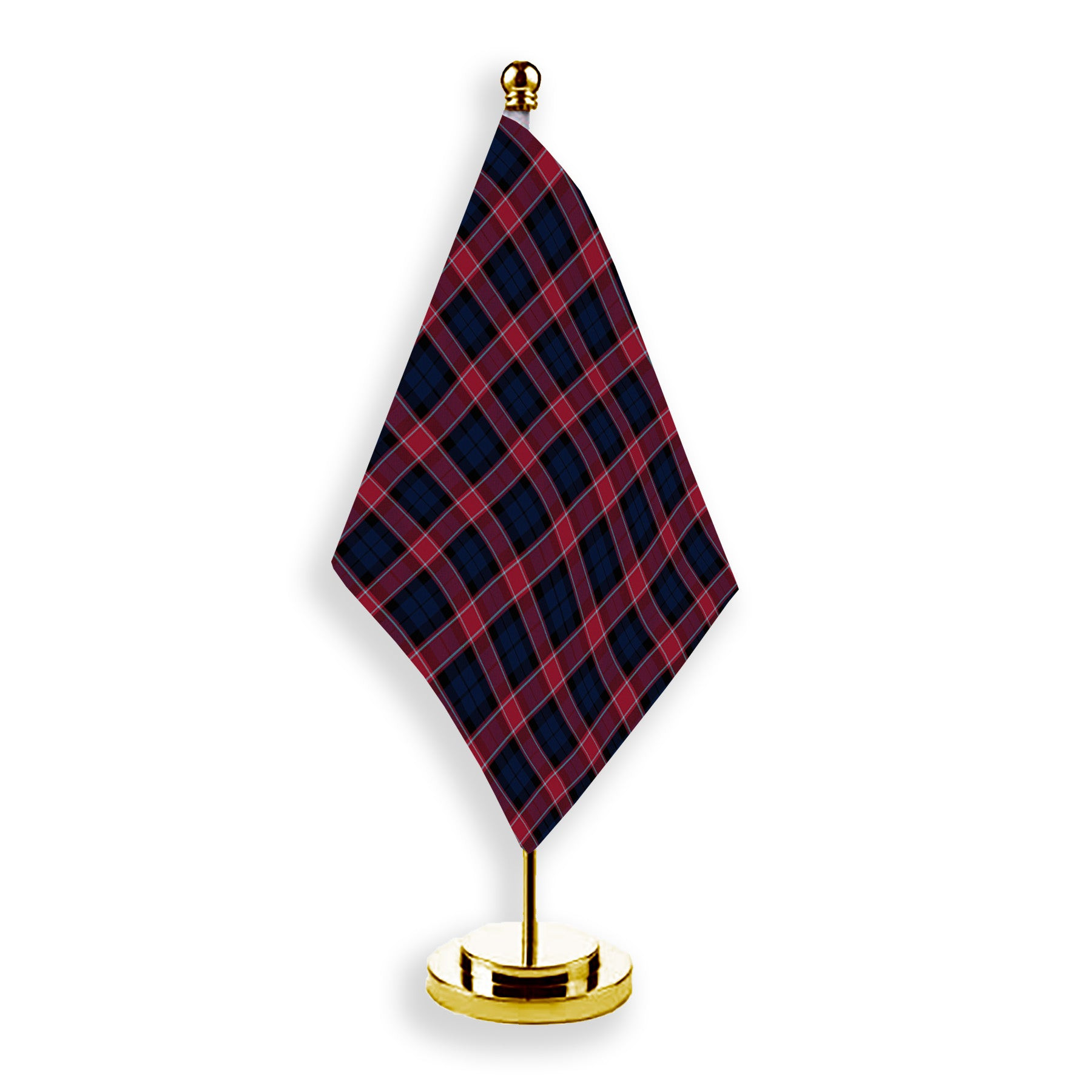 ScotsTee Shop Scottish Graham of Menteith Red Modern Tartan Plaid Desk Flag