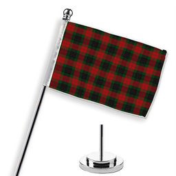 ScotsTee Shop Scottish Skene of Cromar Black Tartan Plaid Desk Flag