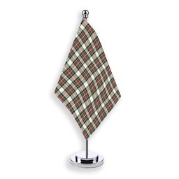 ScotsTee Shop Scottish Stewart Dress Ancient SC Tartan Plaid Desk Flag