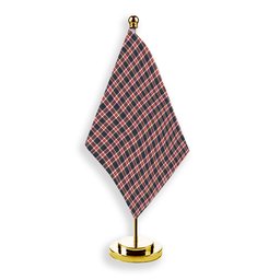 ScotsTee Shop Scottish Robertson Dress #2 Modern Tartan Plaid Desk Flag