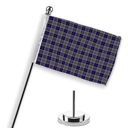 ScotsTee Shop Scottish Hanna of Stirlingshire Tartan Plaid Desk Flag