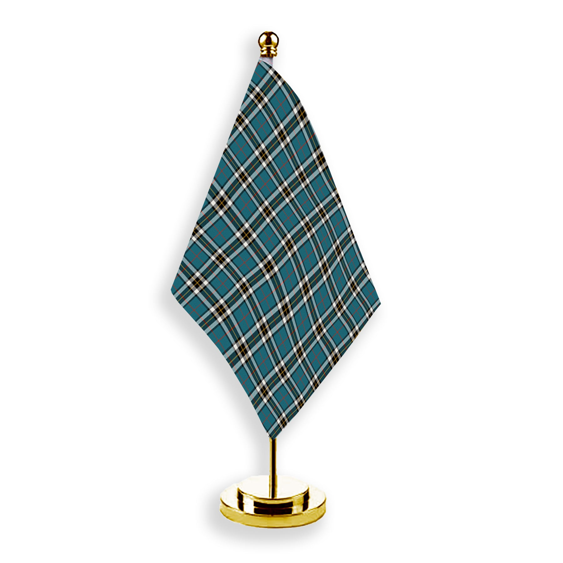 ScotsTee Shop Scottish Thomson Dress Blue Ancient Tartan Plaid Desk Flag