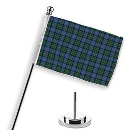 ScotsTee Shop Scottish MacCallum of Berwick Ancient Tartan Plaid Desk Flag