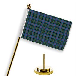 ScotsTee Shop Scottish McCallum of Berwick Ancient Tartan Plaid Desk Flag