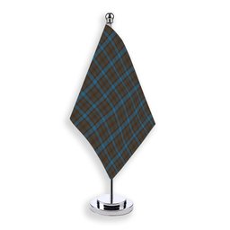 ScotsTee Shop Scottish Hanna of Leith yellow line Tartan Plaid Desk Flag
