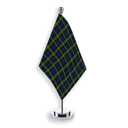 ScotsTee Shop Scottish Gordon of Esslemont Tartan Plaid Desk Flag