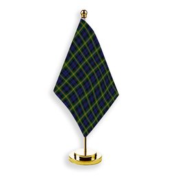 ScotsTee Shop Scottish Gordon of Esslemont Tartan Plaid Desk Flag