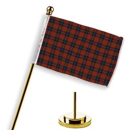 ScotsTee Shop Scottish Maclaine of Lochbuie Auld Sett Tartan Plaid Desk Flag
