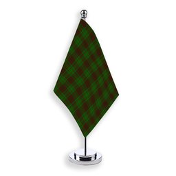 ScotsTee Shop Scottish McAlister of Glenbarr Hunting Tartan Plaid Desk Flag
