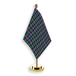 ScotsTee Shop Scottish MacArthur of Milton Ancient Tartan Plaid Desk Flag